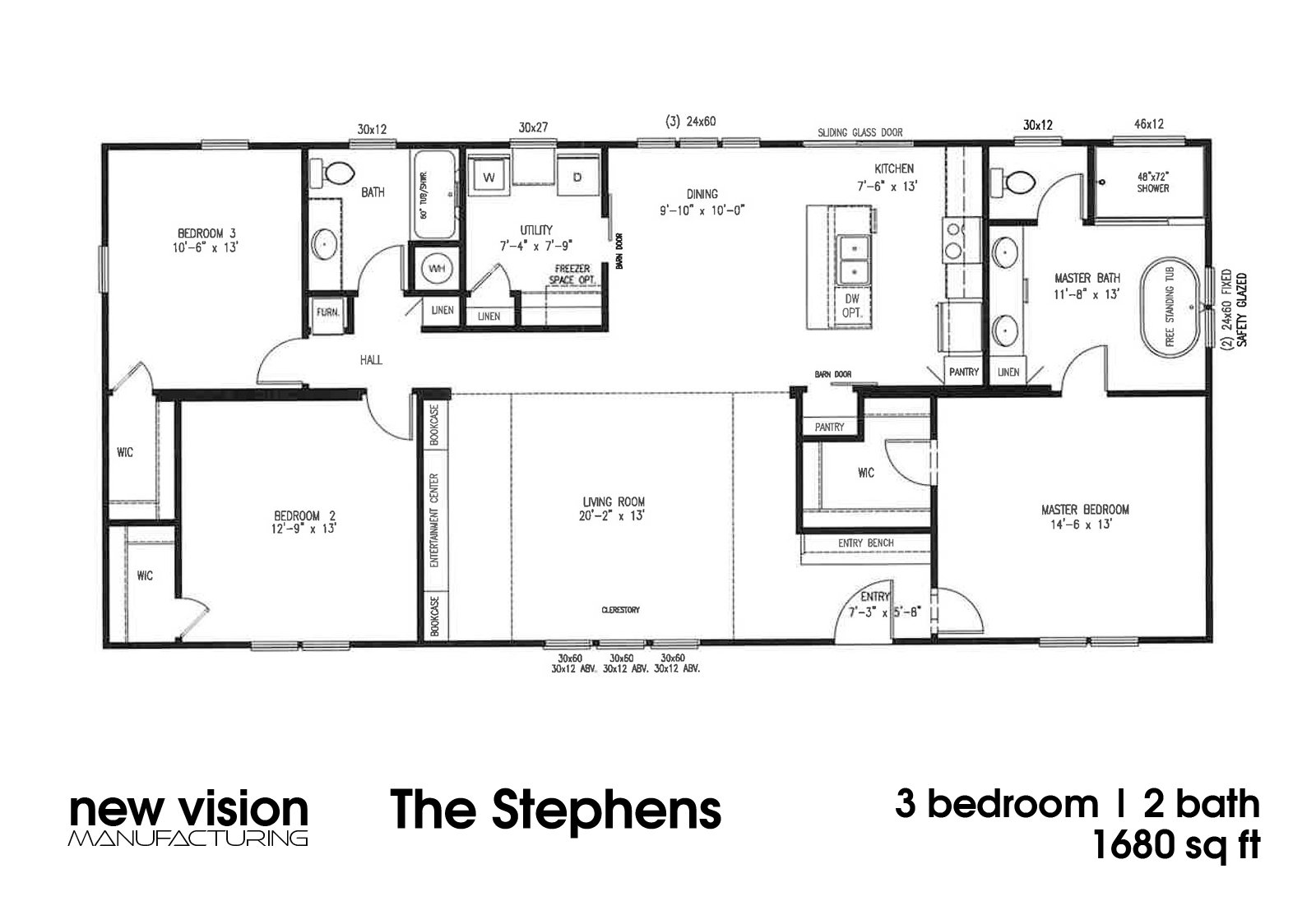 The Stephens - Home Floorplan by New Vision Manufacturing