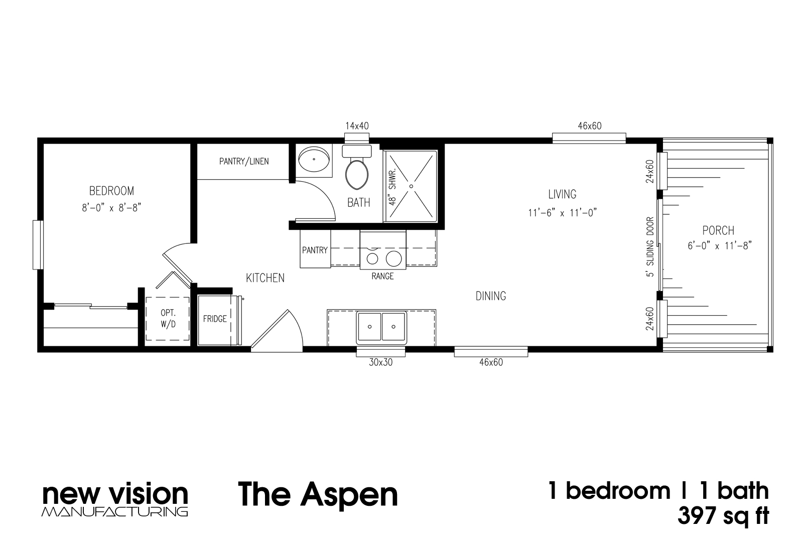 Aspen home floorplan by New Vision