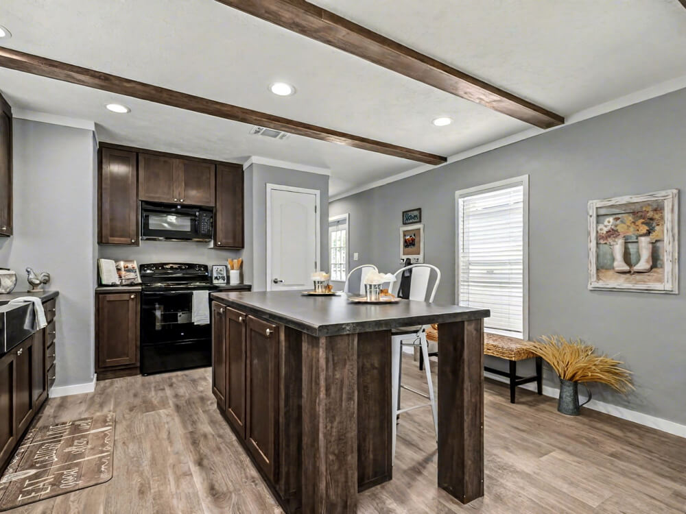 The Declaration by New Vision Manufacturing Designer kitchen of The Declaration 16x76 Mobile Home for Sale near Harrah, Oklahoma