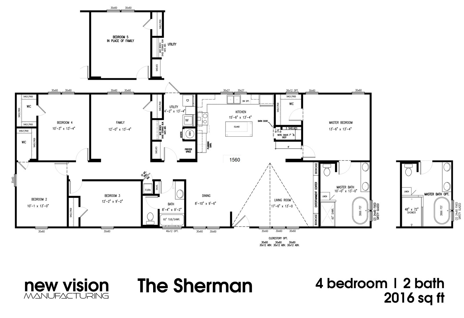 The Sherman Home Floorplan - New Vision Manufacturing