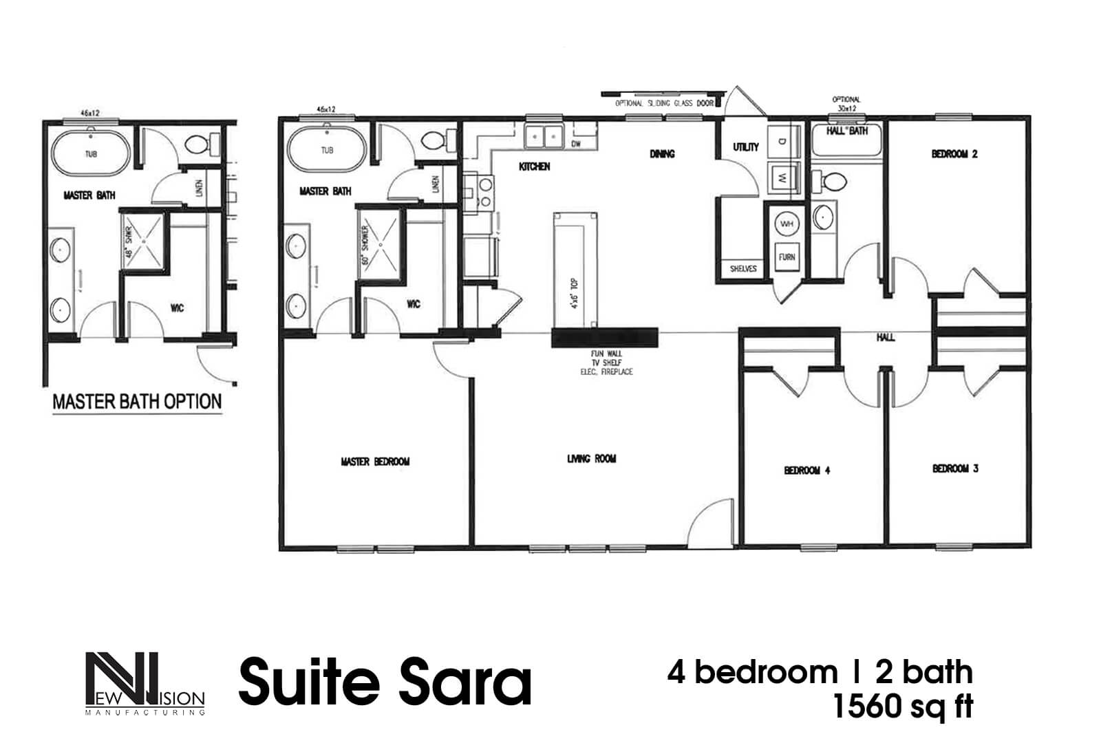 Floorplan - Suite Sara by New Vision MFG