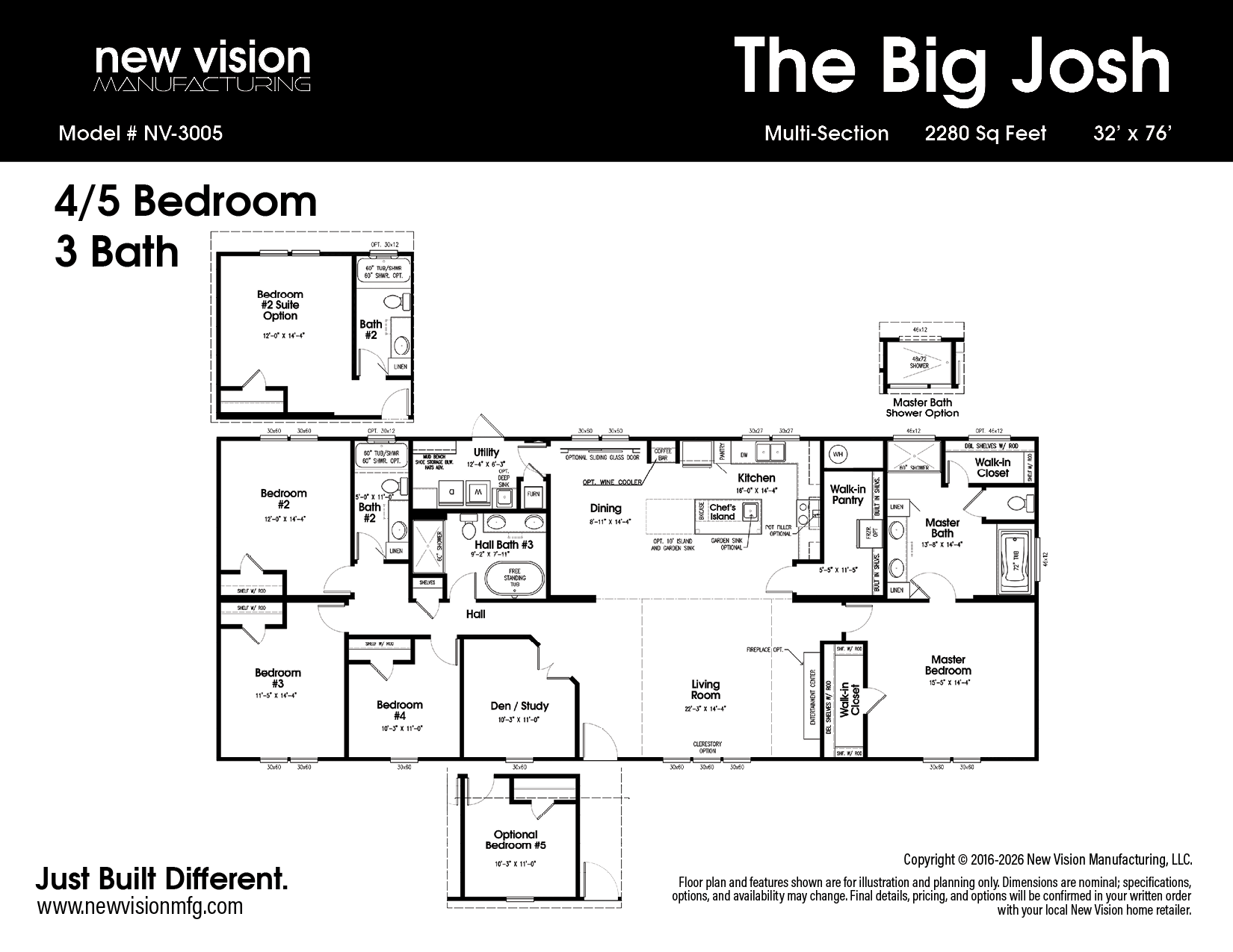 The Big Josh - Home Floorplan Best Doublewide